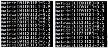 Exercício Exemplo Inicialize uma matriz de inteiros de duas dimensões 2x3x4 com