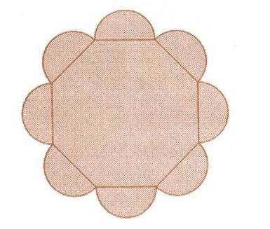 14) (UFRGS/2014) A figura abaixo é formada por oito semicircunferências, cada uma com centro nos pontos médios dos lados de um octógono regular de lado 2.
