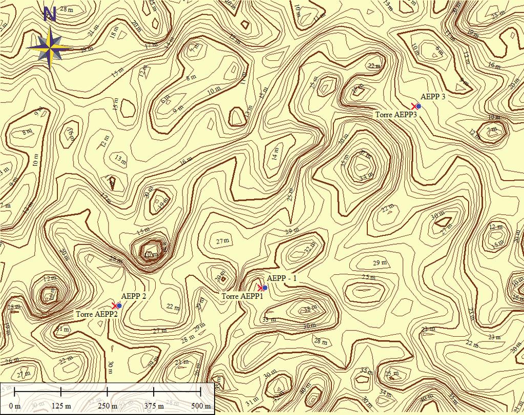 38 Figura 16 Mapa topográfico SRTM com resolução de