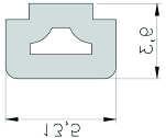 00073 Preto Tira Externa 8x14,2 0,140 021.44.