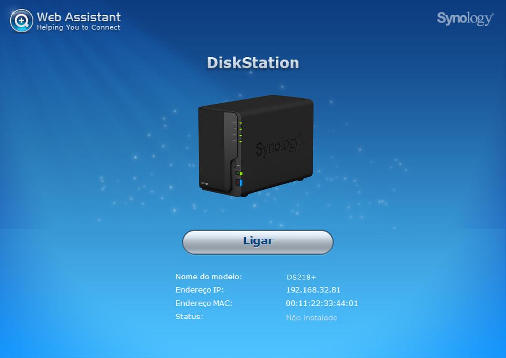 Instalar o DSM na DiskStation 3Capítulo Após a conclusão da configuração de hardware, instale o DiskStation Manager (DSM) (sistema operativo da Synology baseado num navegador) na DiskStation.