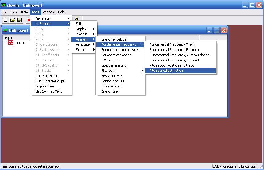 SFS Abrir/Criar Novo Ficheiro Jitter/Shimmer Criar