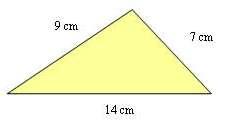Exemplo : Calcule a área do triângulo a seguir. Sol.