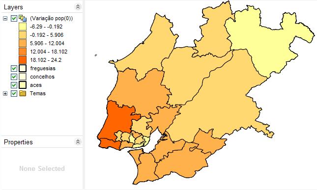 Cascais e no Sintra Mafra, com um aumento de população acima dos 20%, neste último agrupamento devido principalmente ao município de Mafra.