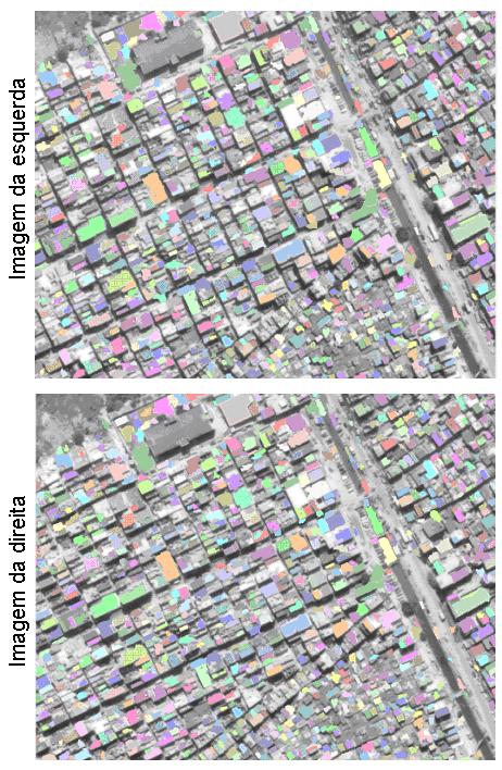 Implementação e análise experimental do modelo 92 Figura 5.19: Resultado da correspondência para o vôo de 2000, utilizandose o segmentador Watershed.