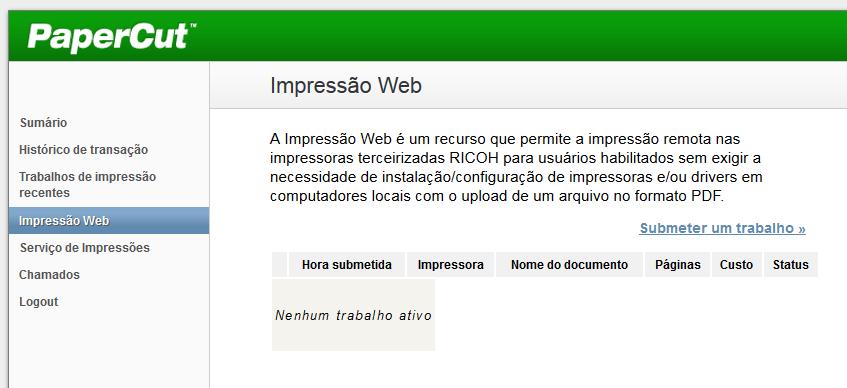CAPÍTULO 3: WEB PRINT IMPRESSÃO DO USUÁRIO Segue os procedimentos para o um usuário usar a serviço Web Print.