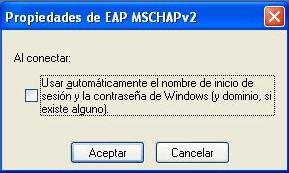 desmarcada a opción de validar un certificado de