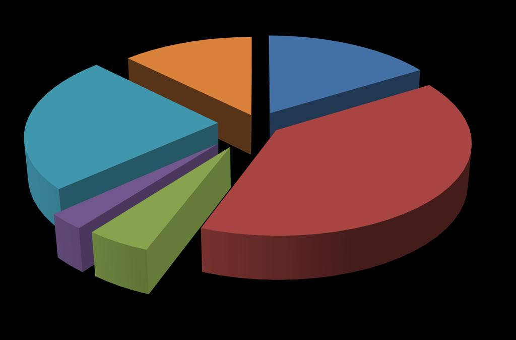 Gráfico 7 - Principais produtos exportados pelo agronegócio de MS 1º quadrimestre 2016 Produtos Florestais; 23,92% Milho; 12,45% Carnes; 16,03% Couros;