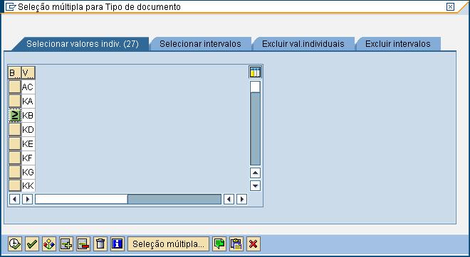 Seleção Múltipla O formulário que abre com este botão pode ser a versão reduzida ou a completa.