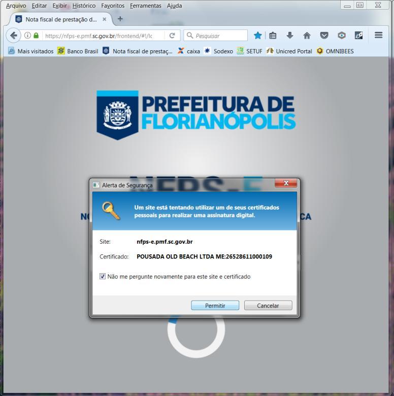 /login Conforme tela a seguir, nela clique no filtro (botão parecendo uma seta par baixo) vai aparecer o nome do certificado, verifique os dados e confirme clicando em