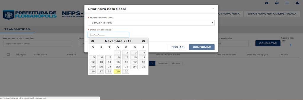 5.2) Começando a Nota Fiscal Agora escolha para que tipo de cliente será emitido, se CNPJ, CPF ou OUTROS.