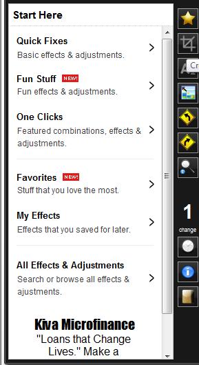 Existem três categorias Quick Fixes, Fun Stuff e One Clicks (figuras 7,8,9): ao clicar