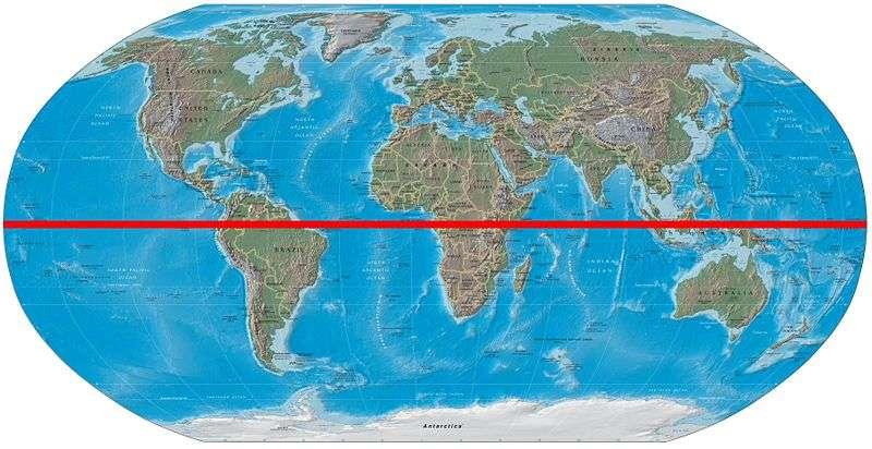 Distribuição de terras por hemisfério