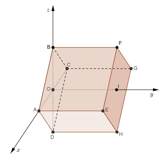 [EFGH]; o cubo tem 4 unidades cúbicas de volume. ().. Mostre que AB 3 e indique as coordenadas dos vértices A e B.