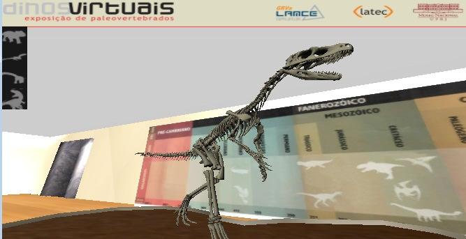 (a) (b) (c) Figura 9: telas do game contendo as imagens tridimensionais dos dinossauros