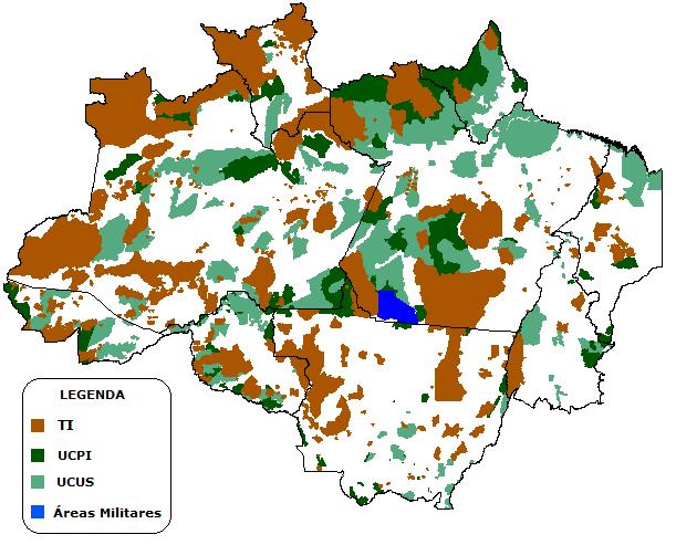 3.3. Avaliação das áreas degradadas em áreas protegidas e assentamentos rurais Ao longo dos últimos anos a cobertura de áreas protegidas na Amazônia Legal avançou significativamente, com a
