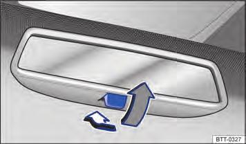 A visibilidade traseira pode ser restringida ou impedida, por exemplo, pela cortina de proteção solar do vidro traseiro, por peças de roupa colocadas sobre a cobertura do compartimento de bagagem ou