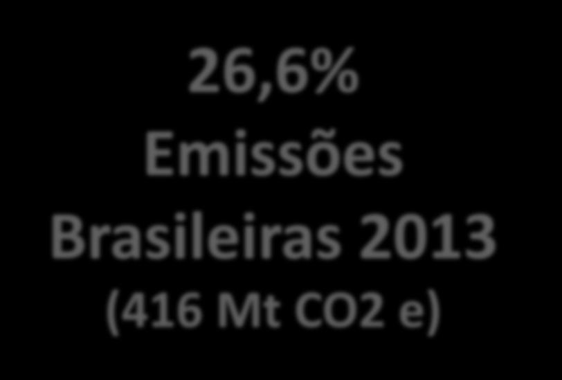 Brasileiras 2013 3,7% Outros animais (15) 7,6% (416 Mt CO2 e)