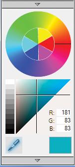 CORES Toque em, e movimente rapidamente em direção a uma cor. CRIAR UMA COR PERSONALIZADA Toque no ícone de cor atual para acessar o Editor de cores e misturar uma cor de sua preferência.