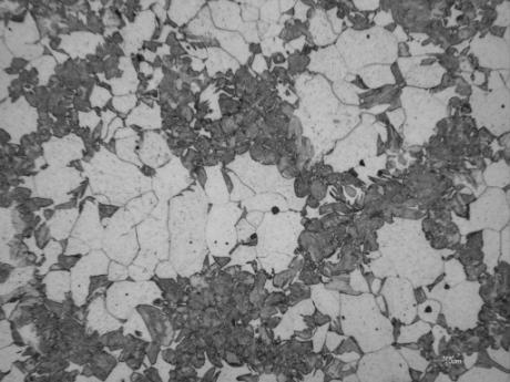 Essa ferrita nucleia nos contornos de grão da austenita e é facilmente identificável ao microscópio ótico.