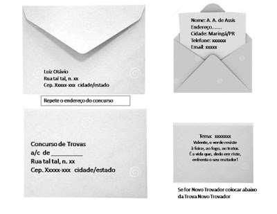 3. As trovas podem também ser enviadas por email, para o Fiel Depositário, José Feldman, email: ubt.arapongas@gmail.com em língua portuguesa.