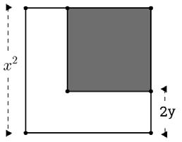 x 8x + 68 x + 10x 100 GABARITO: A COMENTÁRIO: Como o lado do quadrado pintado é x + 10 = x 8, a área desse quadrado é ( ) 1 Desenvolvendo algericamente ( ) m + 6mn 6n m 1mn + 6n m 6n n