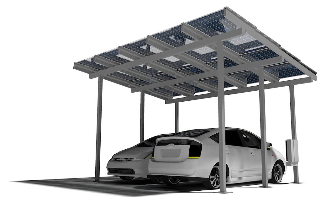 PARKING A Solar Innova desenvolveu uma solução que consiste de uma estrutura de estacionamento fotovoltaico onde a geração de energia é garantida dentro do próprio espaço do estacionamento.
