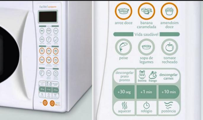 Painel de controle de um forno de microondas http://www.inventivadesign.com.