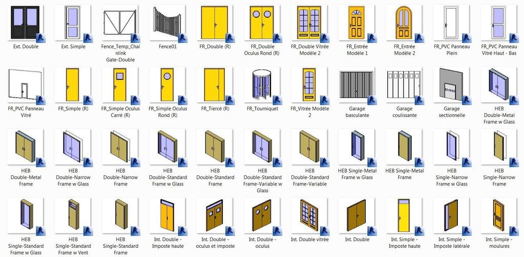 Figura 10: Arquivo de famílias de portas do software Autodesk Revit (plataformabim.com.br,2015) 4.9.
