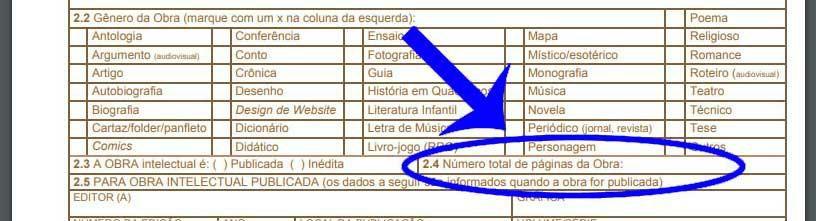 4 - Número total de páginas da Obra: Coloque aí o número de páginas apenas