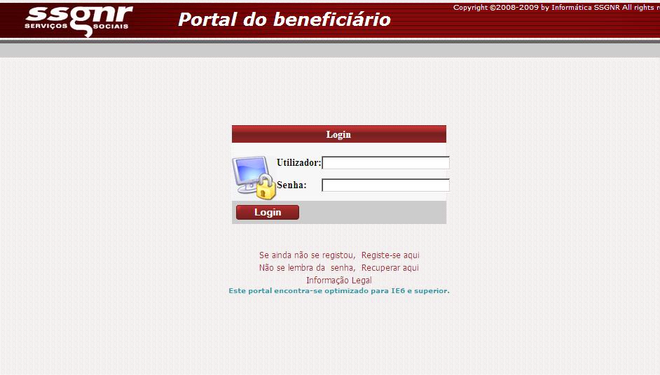 COMUNICAÇÃO Portal do Beneficiário - https://www.ssgnr.