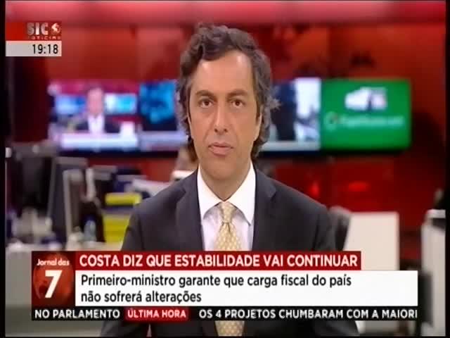 A7 SIC Notícias Duração: 00:01:12 OCS: SIC Notícias - Jornal das 7