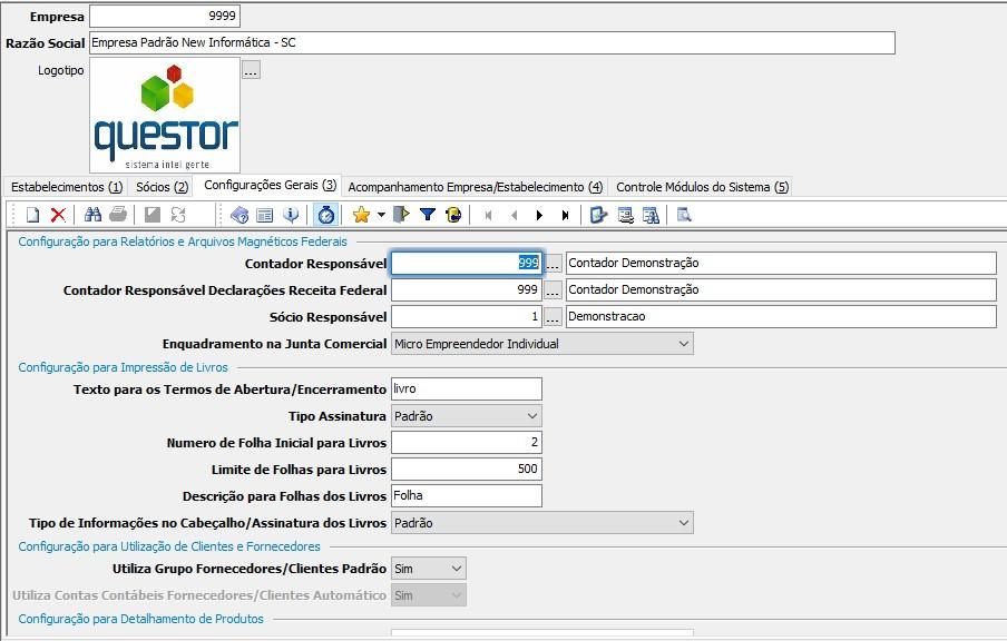 Folha de Pagamento Configurações Empresa Selecionar a Empresa Cadastrada no Gerenciador de Empresas. Neste instante o sistema ira Solicitar para Configurar a empresa. Tecle OK.