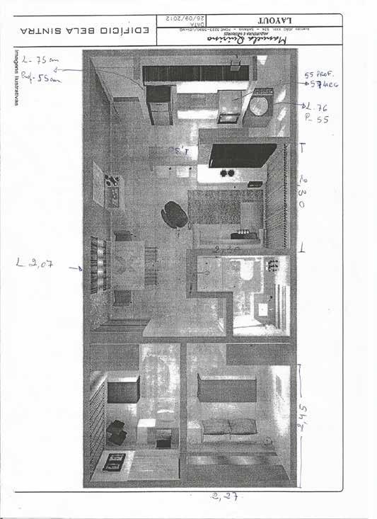 CONTEXTO CARACTERÍSTICAS GERAIS DO EDIFÍCIO - Número de apto: 24 apto/4 por andar/ 6 andares - 1 elevador - 2 garagens: 1 vaga por apto - Área total do apto: 46m² - Paredes são de Alvenaria