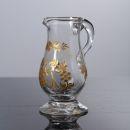 Base de licitação: 30 61 JARRA Em vidro moldado, decoração policroma com motivos florais.