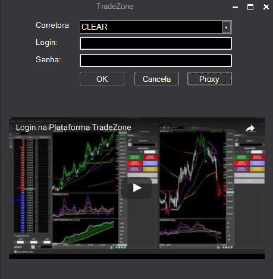 Como fazer login Após instalado, localize o ícone TradeZone na área de trabalho; Clique para abrir;