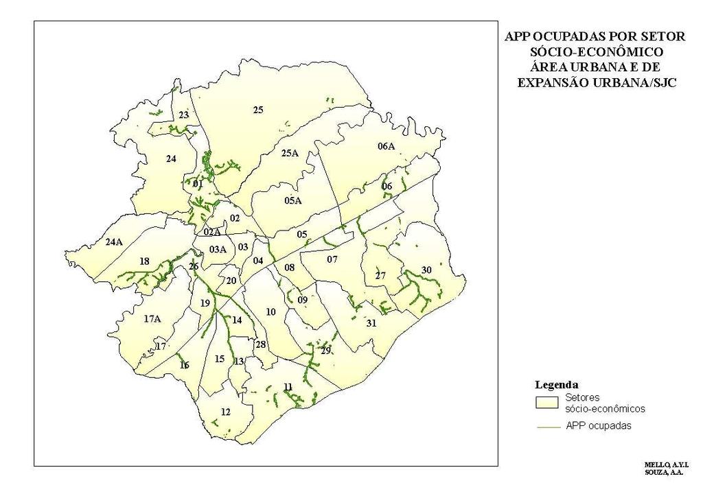 Figura 03: APP ocupadas por regiões geográficas.