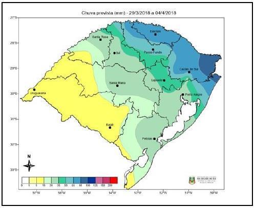 Dados Meteorológicos A partir da segunda-feira o ingresso de ar seco garantirá o tempo firme em todas as regiões.