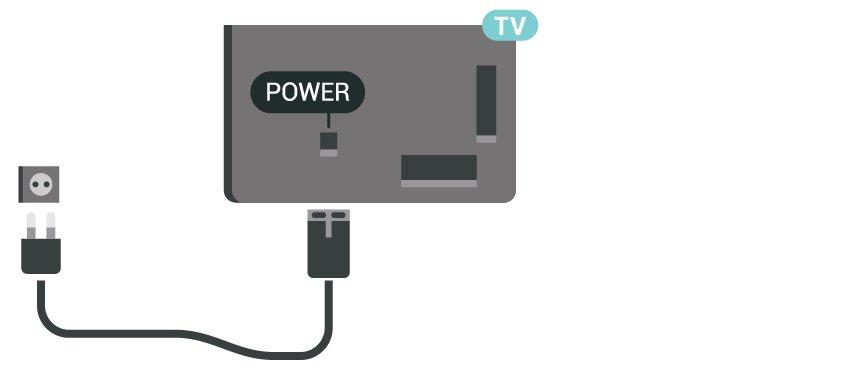 Embora esta TV tenha um consumo de energia no modo de espera muito baixo, desconecte o cabo de alimentação para economizar energia se não for usar a TV por um longo período