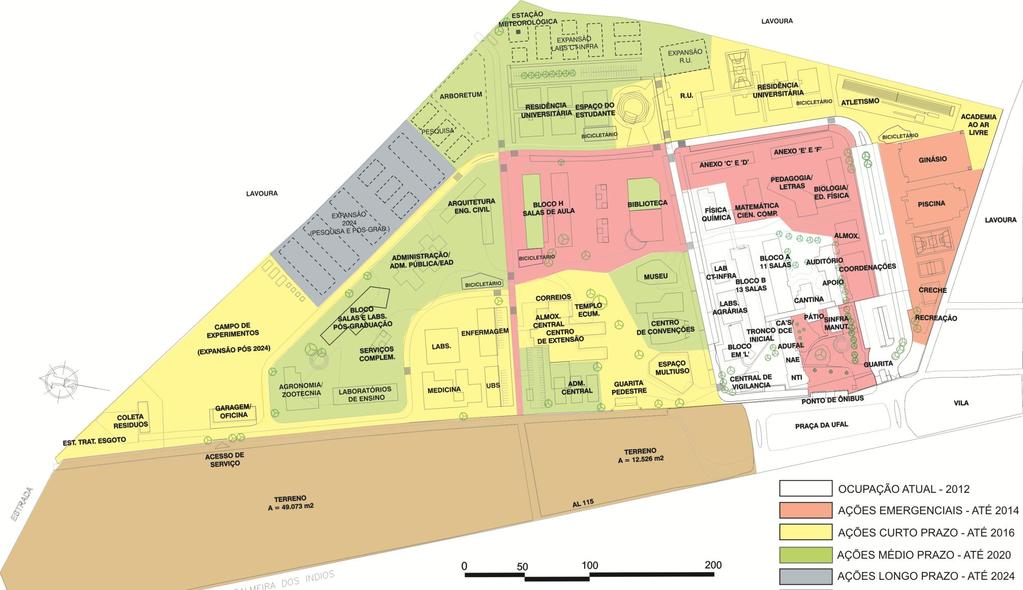 Figura 1 Mapa do zoneamento da Sede Arapiraca, com prazos estipulados