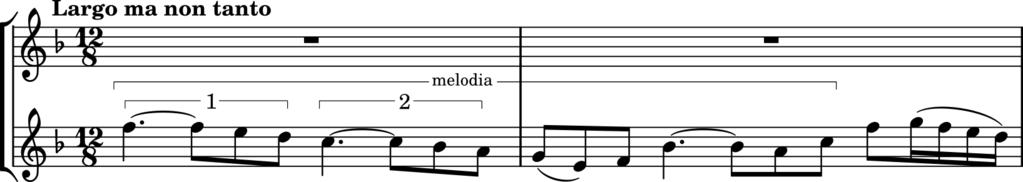 Existe uma seqüência no compasso 1 (o padrão ) que é imitado pelo primeiro violino no compasso 3.