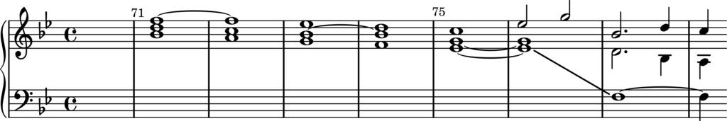 conjunto e de volta a sua posição inicial. A sonoridade resultante é um acorde de sexta-quarta (Ex. 9-11).