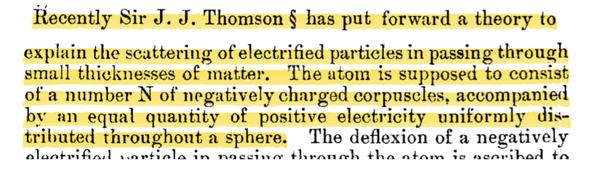 Aula 7.nb 3 De acordo com Rutherford, para descrever o retroespalhamento, era necessário que o diâmetro da carga positiva fosse diminuto comparado com o diâmetro do átomo.