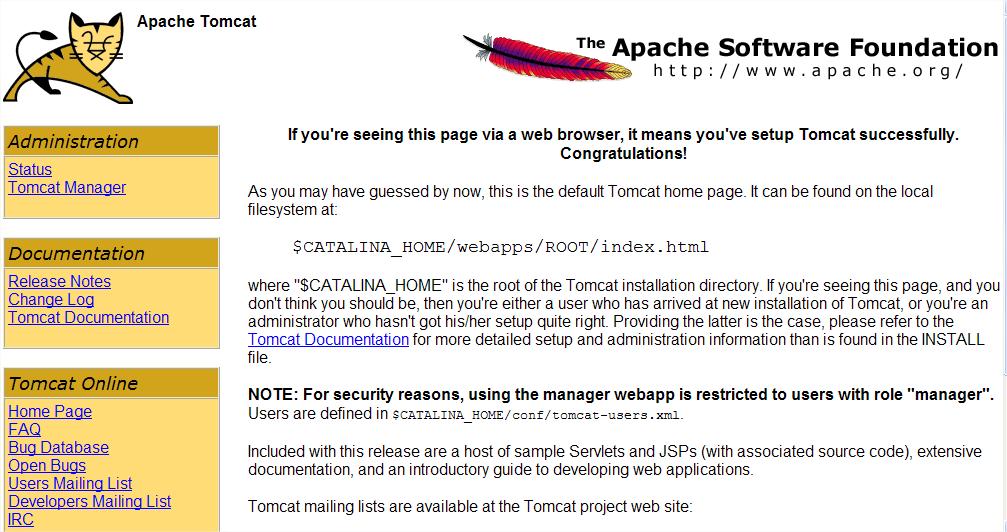 Após a instalação do aplicativo, inicie o serviço através do menu [Iniciar] - [Programas] - [Apache Tomcat 6.0] - [Monitor Tomcat].