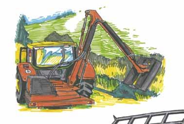 As rozadoiras toman o movemento da toma de forza do tractor ou do seu sistema hidráulico e empregan como elementos de corte coitelas, cadeas ou martelos montados sobre un eixe horizontal ou vertical.