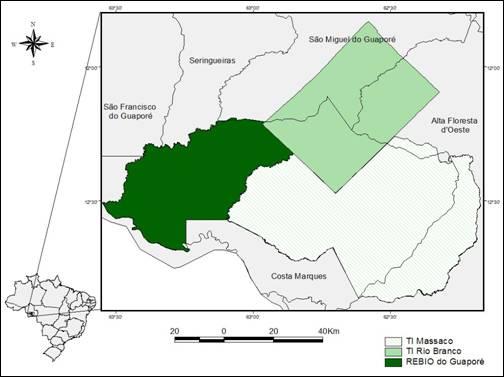 Figura 1. Localização geográfica da Reserva Biológica do Guaporé.