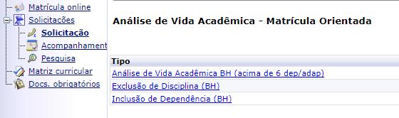 Portal do Aluno >> Educacional >> Acadêmico >> Protocolo