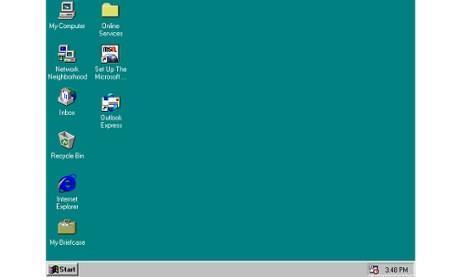 SISTEMA OPERACIONAL WINDOWS 95: Trouxe um visual revolucionário, com barras de tarefas, botão de iniciar, ícones