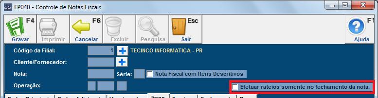 Quando marcado o campo apresenta uma mensagem de confirmação, informando ao usuário qual a ação do campo e seu objetivo.