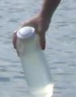 As amostras de água foram coletadas e acondicionadas em garrafas plásticas (Figura 01) de 1000 ml, as quais foram levadas posteriormente ao Laboratório de Água e Solo do IFCE Campus de Sobral, para